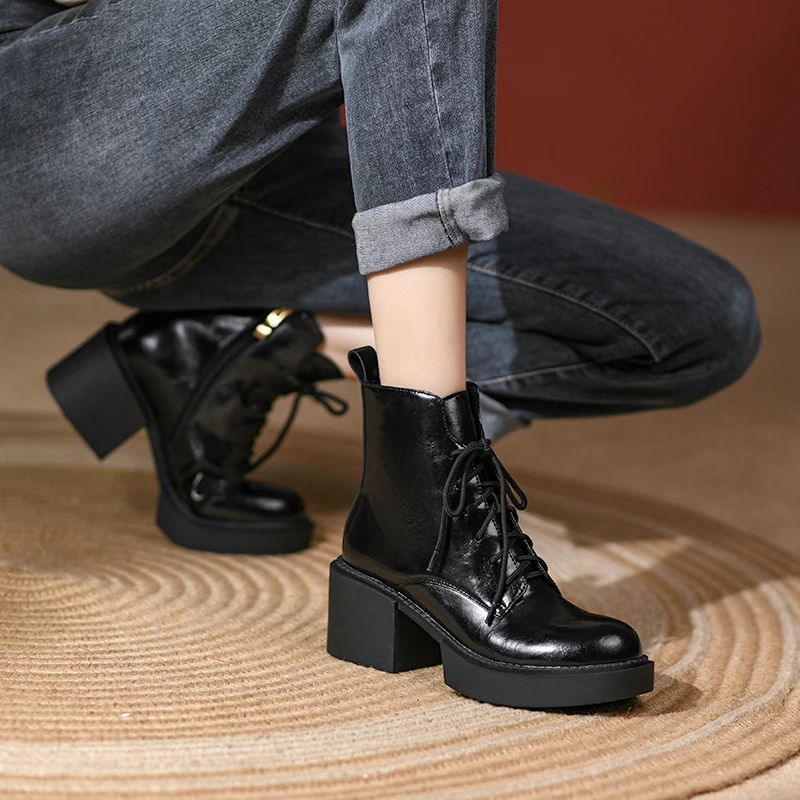 

2022 Winter New Women Boots High Quality Women's Classic Women Boots Round Toe Ankle Boots Platform Shoes