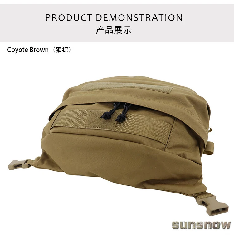 Taktischer Rucksack mit Schnellverschluss, oberes Erweiterungspaket, obere Tasche, multifunktionales Erweiterungspaket, Tarnrucksack – Detail 2