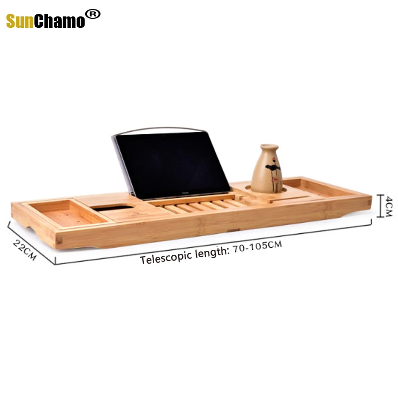 Retractable Bathtub Storage Rack Bath Shelf Bridge Tub Tools Accessories Wine Glass Book Holder Support Bar Alilife Bath Tray