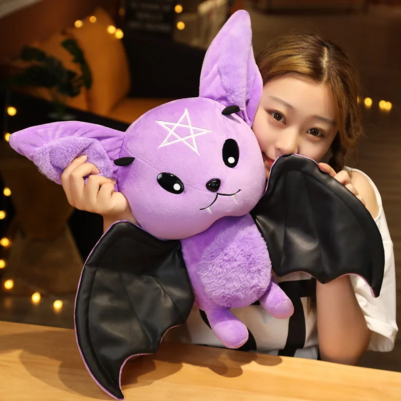 Dark Series Plush Bunny Toy Easter Rabbit Doll Stuffed Gothic Rock Style  Bag Halloween Dunkles Kaninchen Birthday Christma Gift