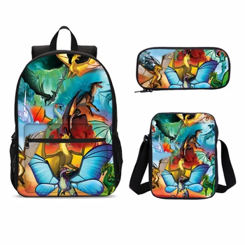 Wings of Fires School Backpack with Lunch Bags/Shoulder Bags,Pencil Bags, Bags for Boys Girls Best Gift 1