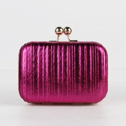 Purple Handbag Stripes Small Clutch Purse for Women Designer Luxury 2023 Crossbody Shoulder Wallets Evening Weddings Phone Bag