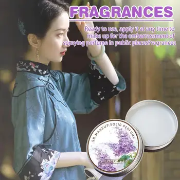 Profumo solido alla lavanda e camomilla per donna uomo Fragranza floreale portatile Crema deodorante per aromaterapia per il corpo a lunga durata fresca