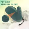 1pc 2 In 1 Cat Hair Glove & Pet Fur Remover Glove, Dog Grooming Glove Brush For Shedding, Pet Hair Remover Mitt For Cleaner 1
