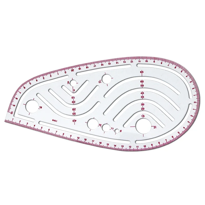 6401 curve garment ruler, multi-functional curve ruler for fine arts clothing, internal type scale