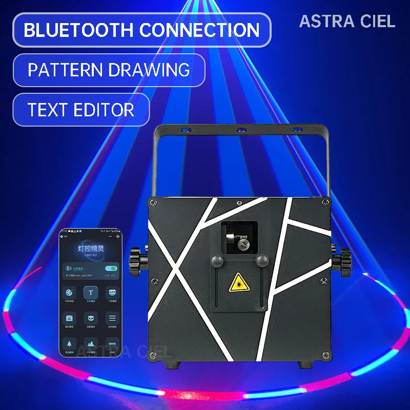3w 4w 5w laser light RGB bluetooth app connection DMX 3D animation projector DJ bar Christmas party wedding dance stage light projection lamp led stage light