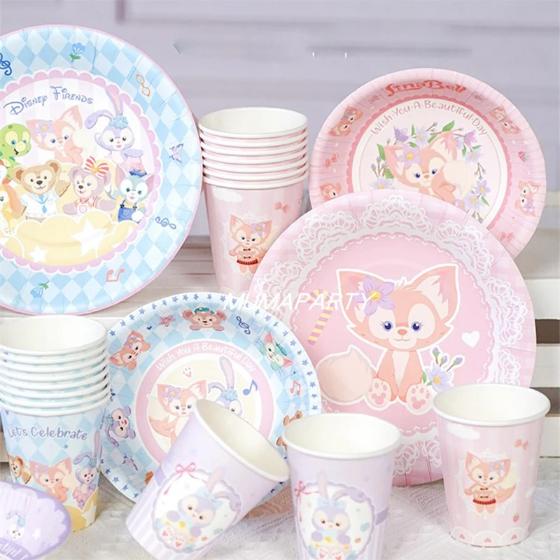 Sanrio Jade Dog Children's Party Decoration Scene Girl Birthday Disposable Tableware Cartoon Paper Cup Paper Plate