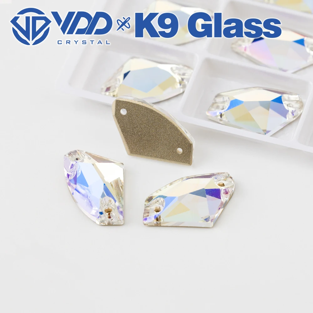 VDD S256 Moonlight Galactic Top Qualität K9 Glas Strasssteine zum Aufnähen, Kristall-Nähsteine mit flacher Rückseite für Kleidungsdekorationen