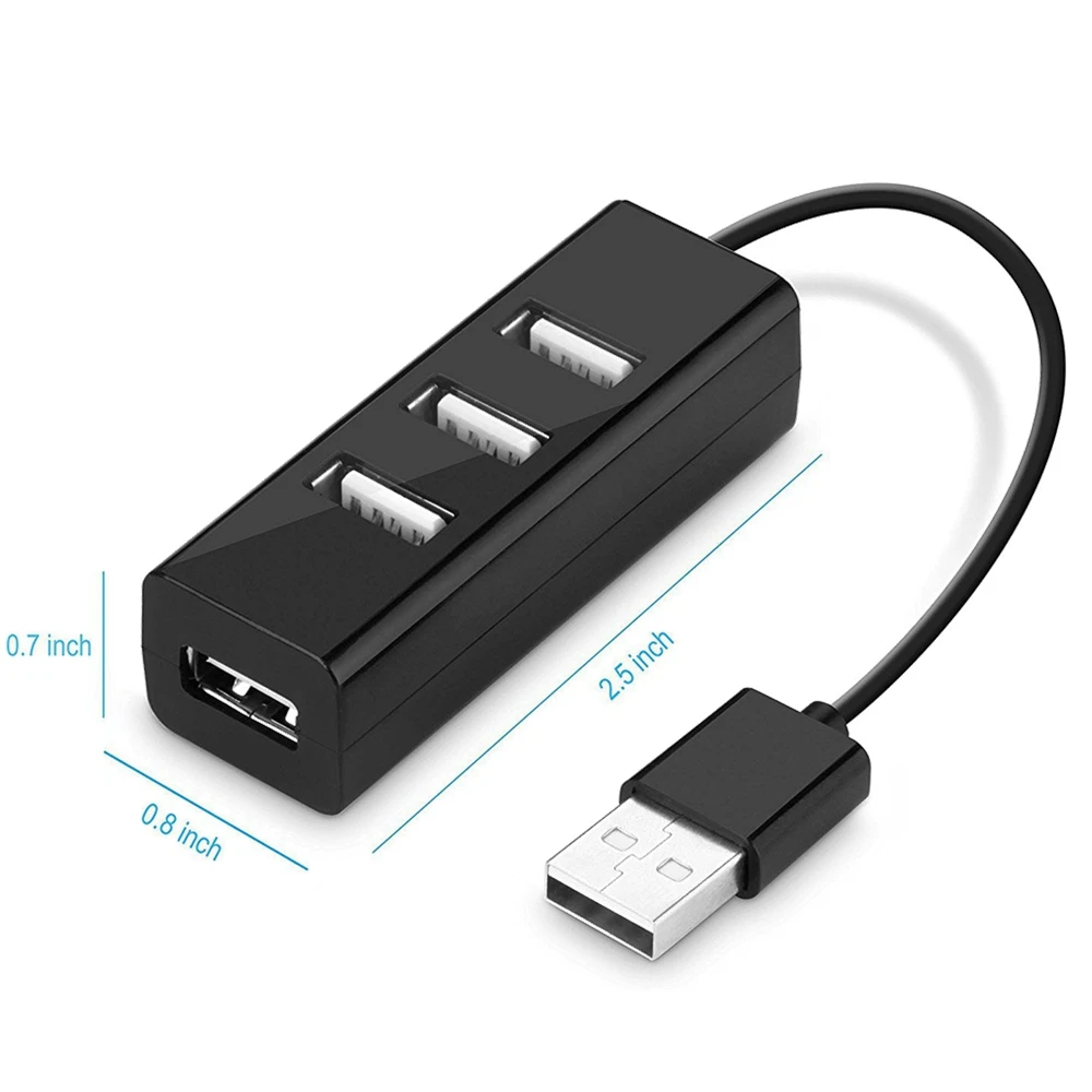 Adattatore Ad Alta Velocità Hub Splitter Usb 2.0 A 4 Porte Per Windows Vista Xp 2000 98 Fe06 Per Pc Laptop Notebook Novità