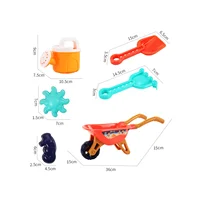 Wheelbarrow Beach Toy Stroller Toddler Kids Toys Tool Kit Plastic Sand for 2