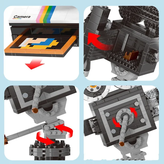 Retro camera Building Kit Construction Model Building Blocks Set, Collectible Gift Idea Building Set for Adults and Teen 2