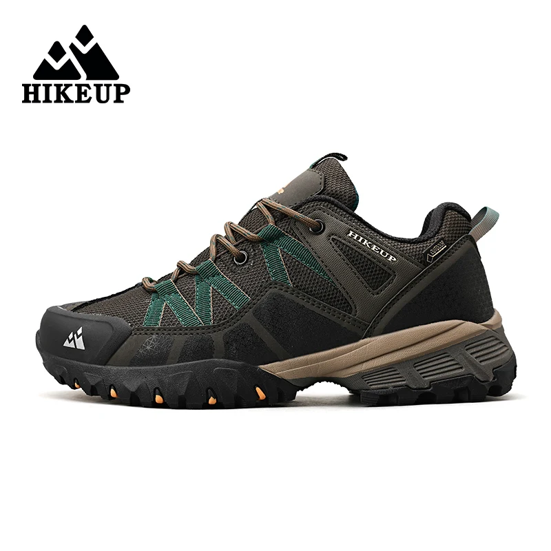 HIKEUP-Sneakers Sole de Borracha Durável para Homens, Sapatos de Caminhada, Trekking, Escalada, Esporte ao ar livre