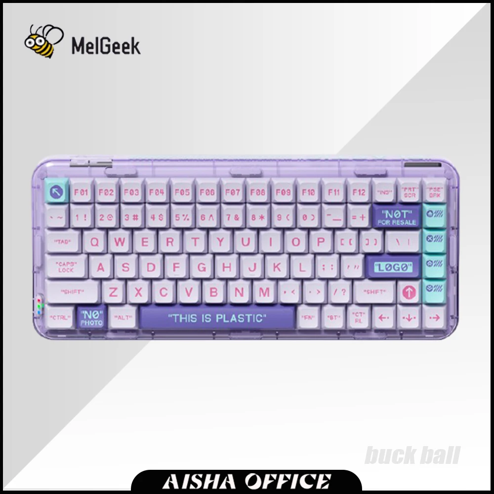 

Беспроводная механическая клавиатура MelGeek Mojo84, игровая клавиатура с динамическим RGB тремя режимами, 84 клавиши, горячая замена, прокладка, для ПК, геймера, ноутбука, Mac