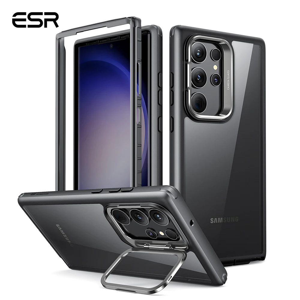 

ESR Case for Samsung Galaxy S23 Ultra Camera Kickstand Case for Galaxy 23 Reinforced With Shock -Absorbing Air-Guard Cover