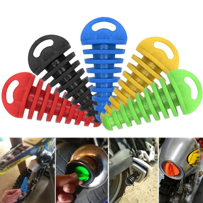 

Motorcycle Exhaust Pipe Plug Muffler Wash Plug Pipe Protector Motocross Tailpipe Rubber Air Bleeder Move Blow-down Silencer