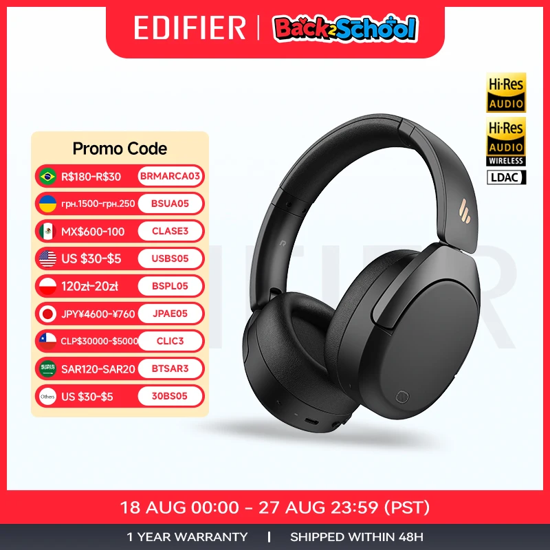 Edifier W830NB Wireless Headphones Bluetooth 5.4 Active