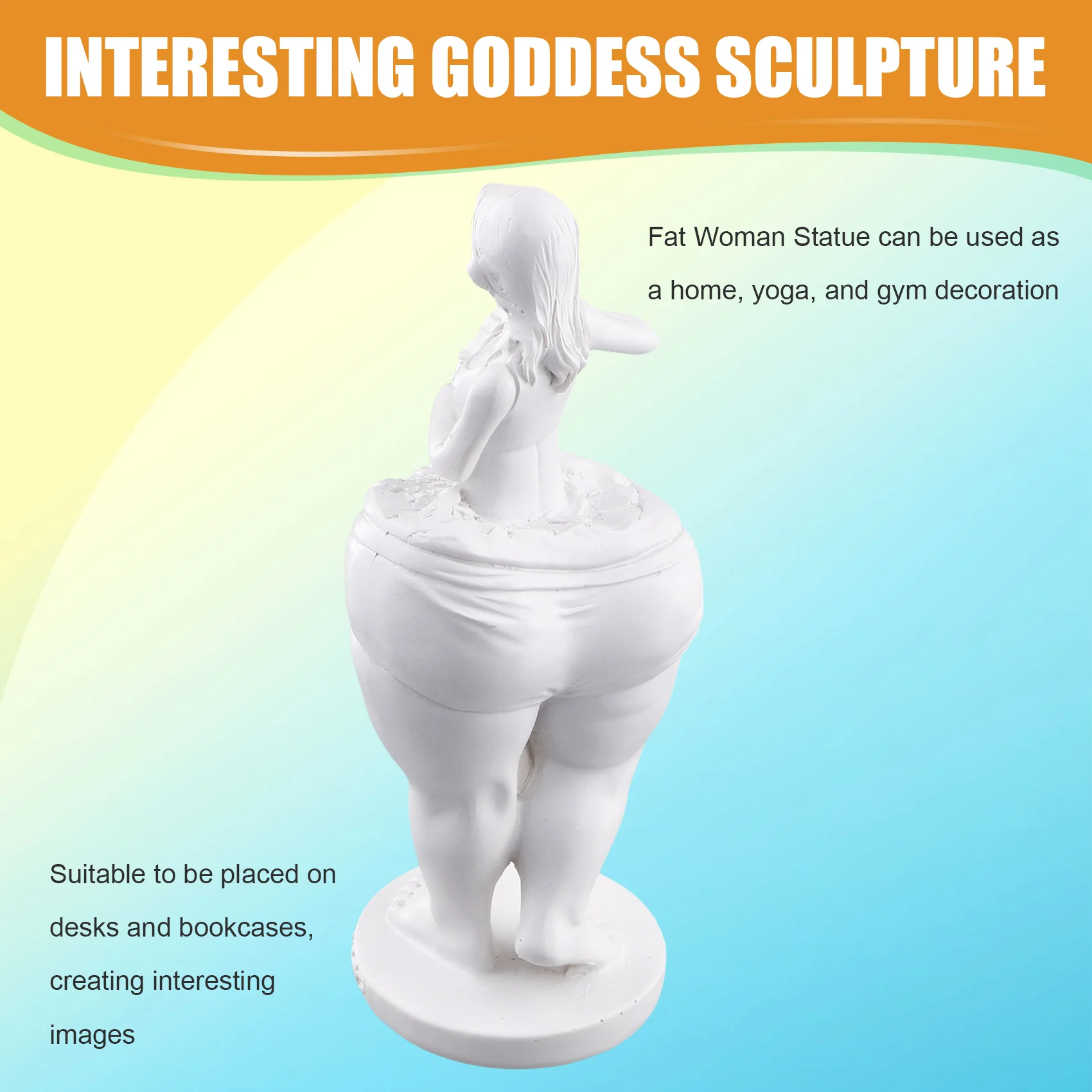 Losing Weight Slimming Goddess Statue Decorative Figurines Sculpture Model Bedroom Yoga Gym Gymnasium Ornament White