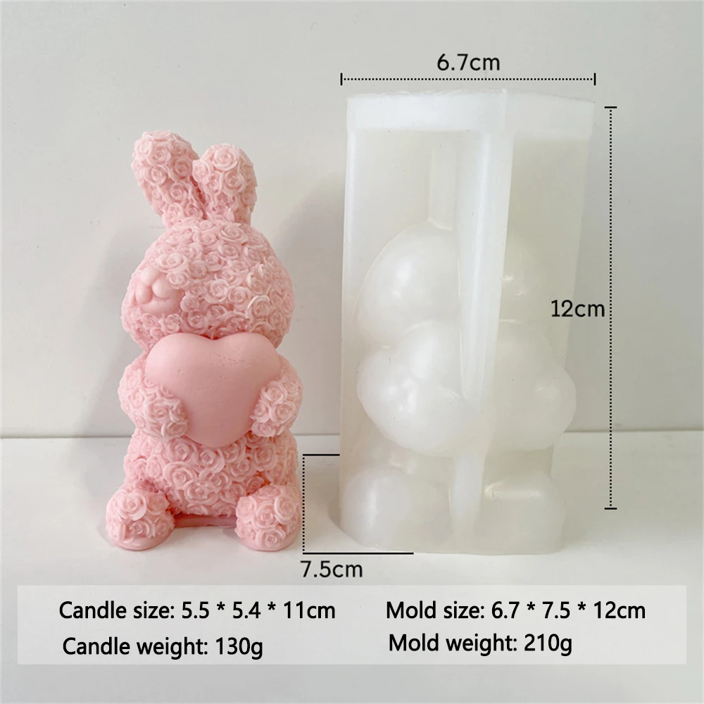 Rose Bear Silicone Candle Mold | Betterbee