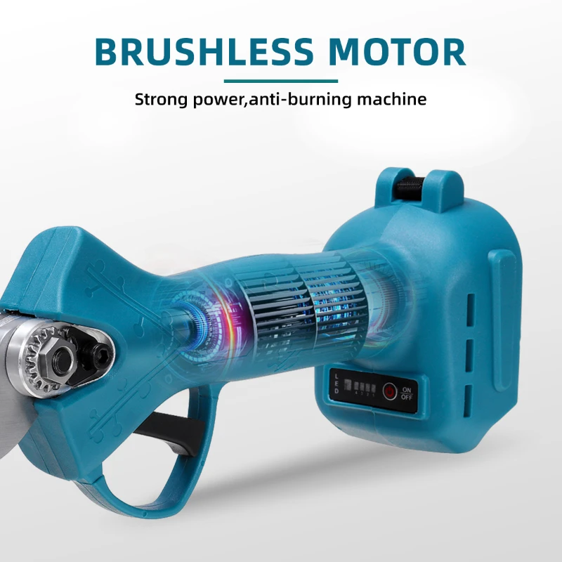 4 Gear Brushless Electric Pruner Shear Cordless Fruit Tree Bonsai Pruning Branches Cutter Garden Tool For Makita 18V Battery 3