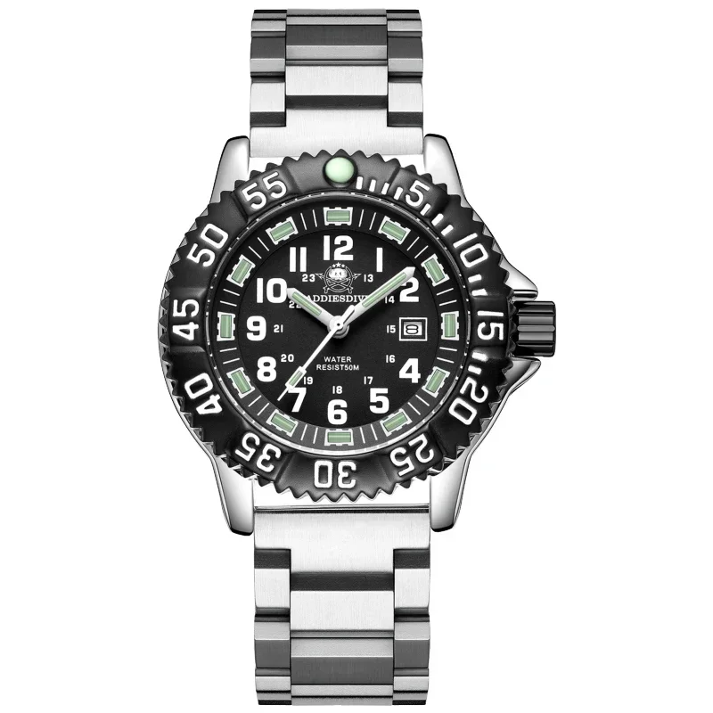 ADDIESDIVE Men's Luminous Waterproof Nylon Strap Watch
