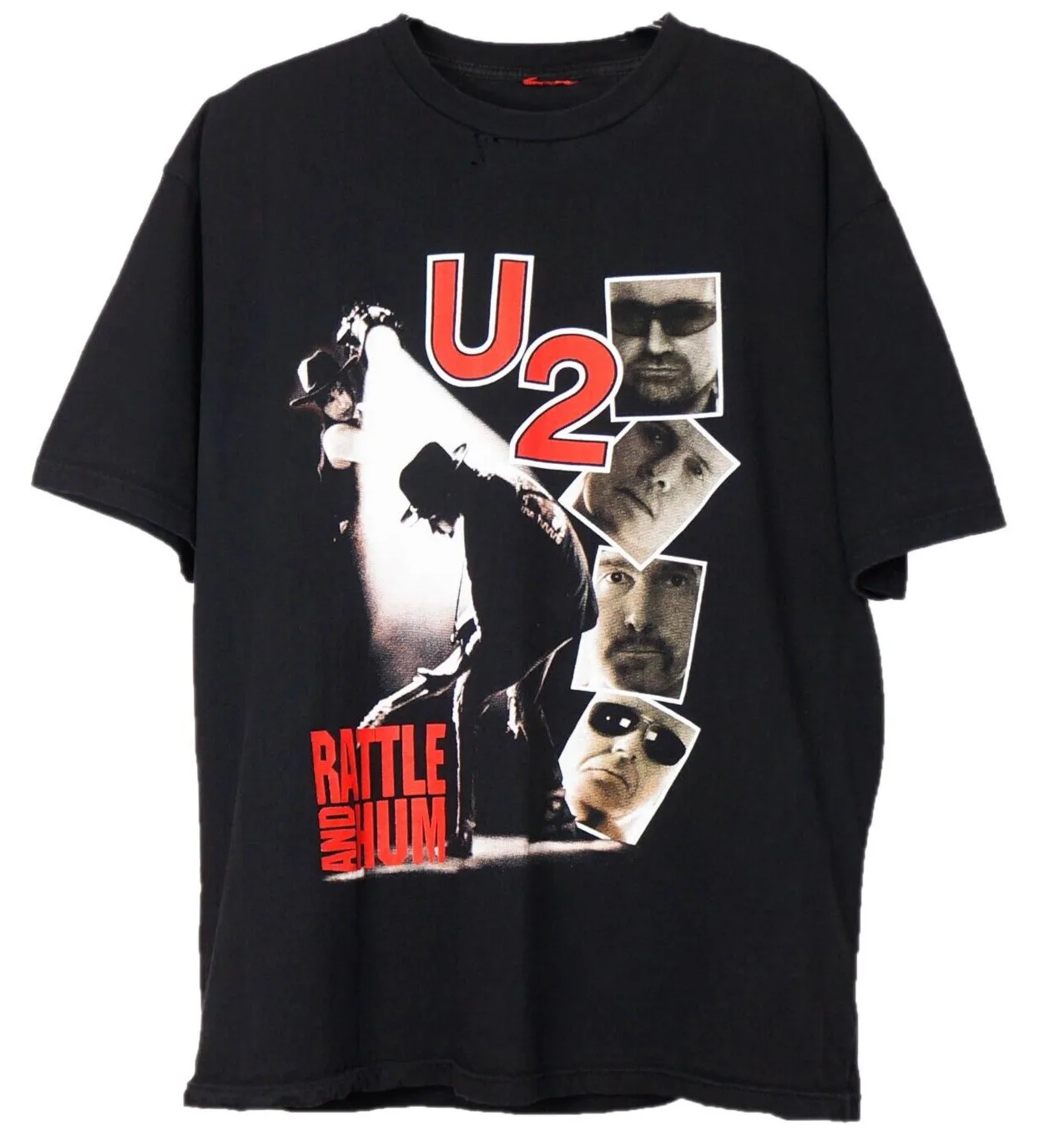 T-Shirt Vintage U2 Sonaglio E Hum Tour Nero