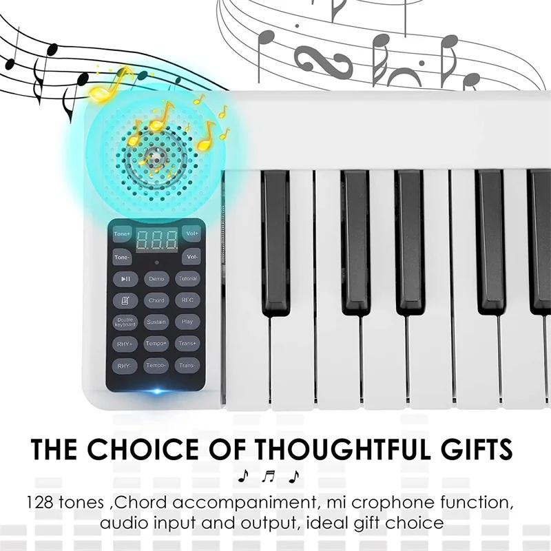 Portable 88 Keys Foldable Piano Digital Piano Multifunctional Electronic Keyboard for Student Musical Instrument