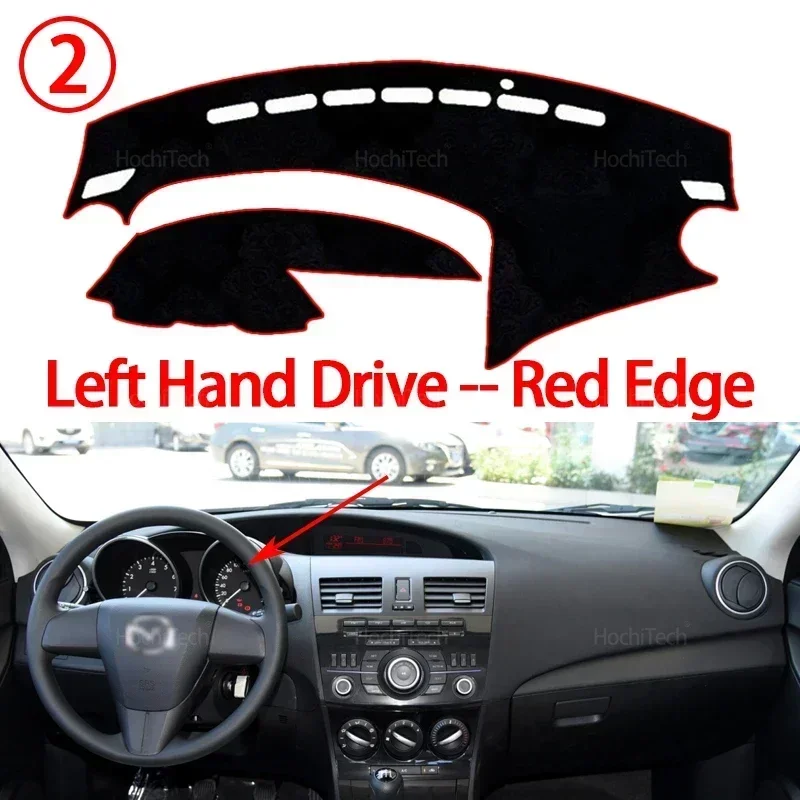 Auto-Armaturenbrett-Abdeckung, vermeiden Sie Lichtpolster, Instrumententafel, Matte, Teppiche für Mazda 3 Axela 2009 2010 2011 2012 2013 M3 BL – Detail 10