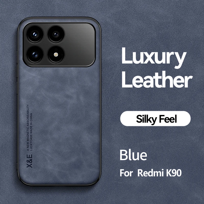 Luxury Leather Smartphone Case with Metal Plate Car Mount Feature