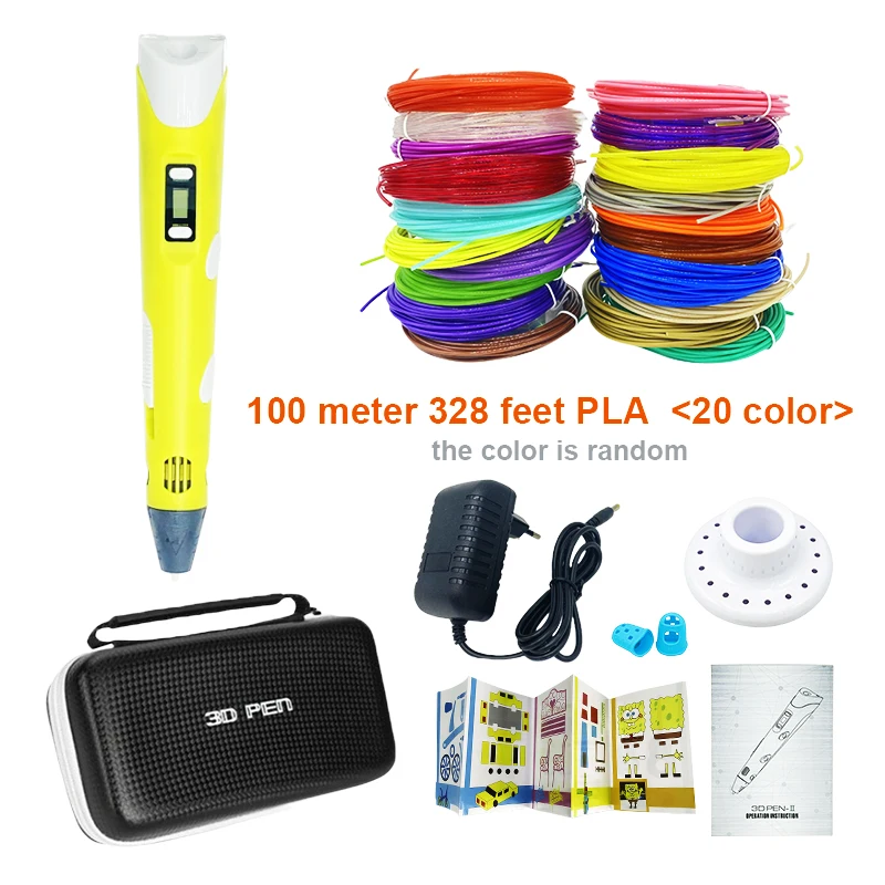 어린이용 3D 펜, DIY 인쇄 LED 연필 프린터, 드로잉 젤 아트 공예 장난감, 귀여운 노벨티 선물, 전문 그림