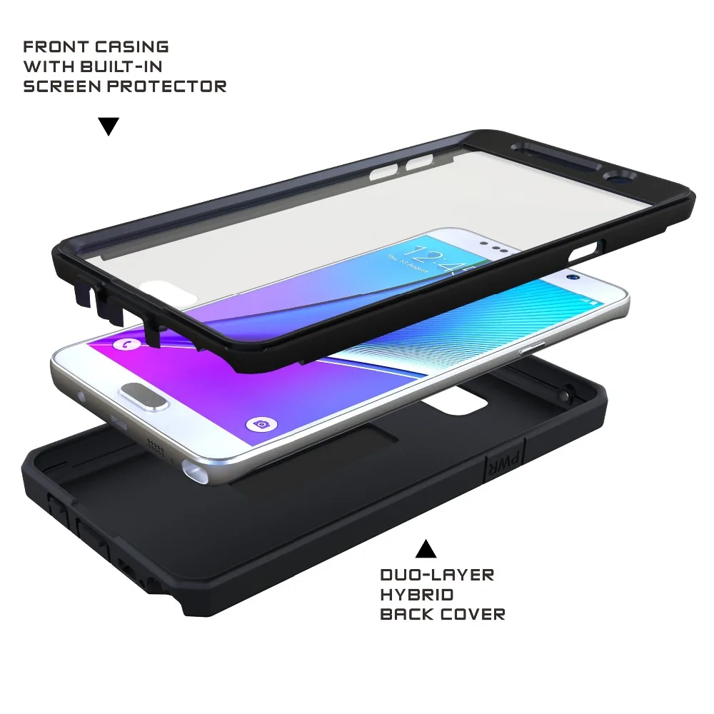 Protective Case for Samsung Galaxy Note 5 Built-in Screen Protector Cover