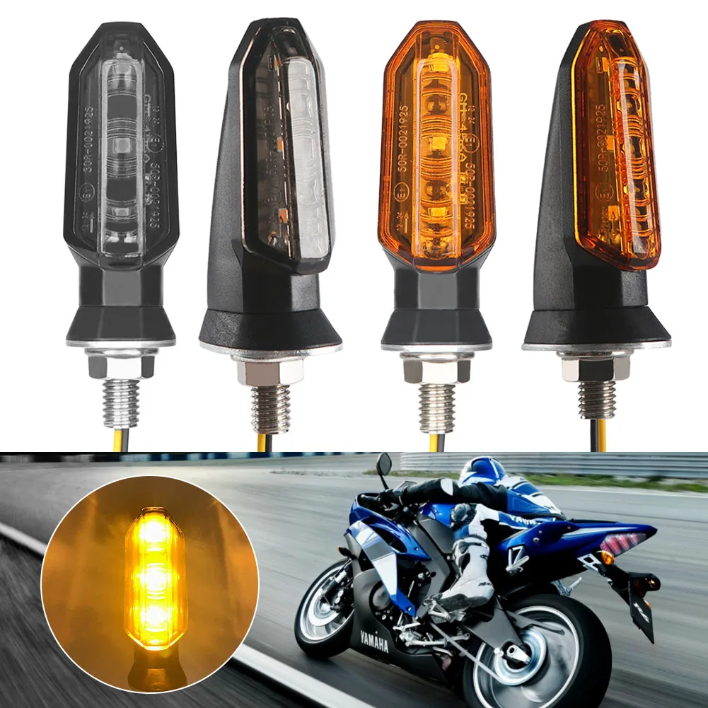 

1 пара мотоциклетных указателей поворота, фонарь, янтарная пуля, передний и задний мигающий цвет, Водонепроницаемый Мигающий указатель света, болт M8 для ATV, UTV, скутера