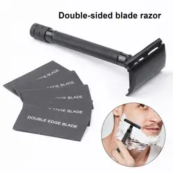 1 Set Beard Shaver Recycled Use Non-Irritating Reusable Bamboo Handle Eco-Friendly Double Edge for Home Use
