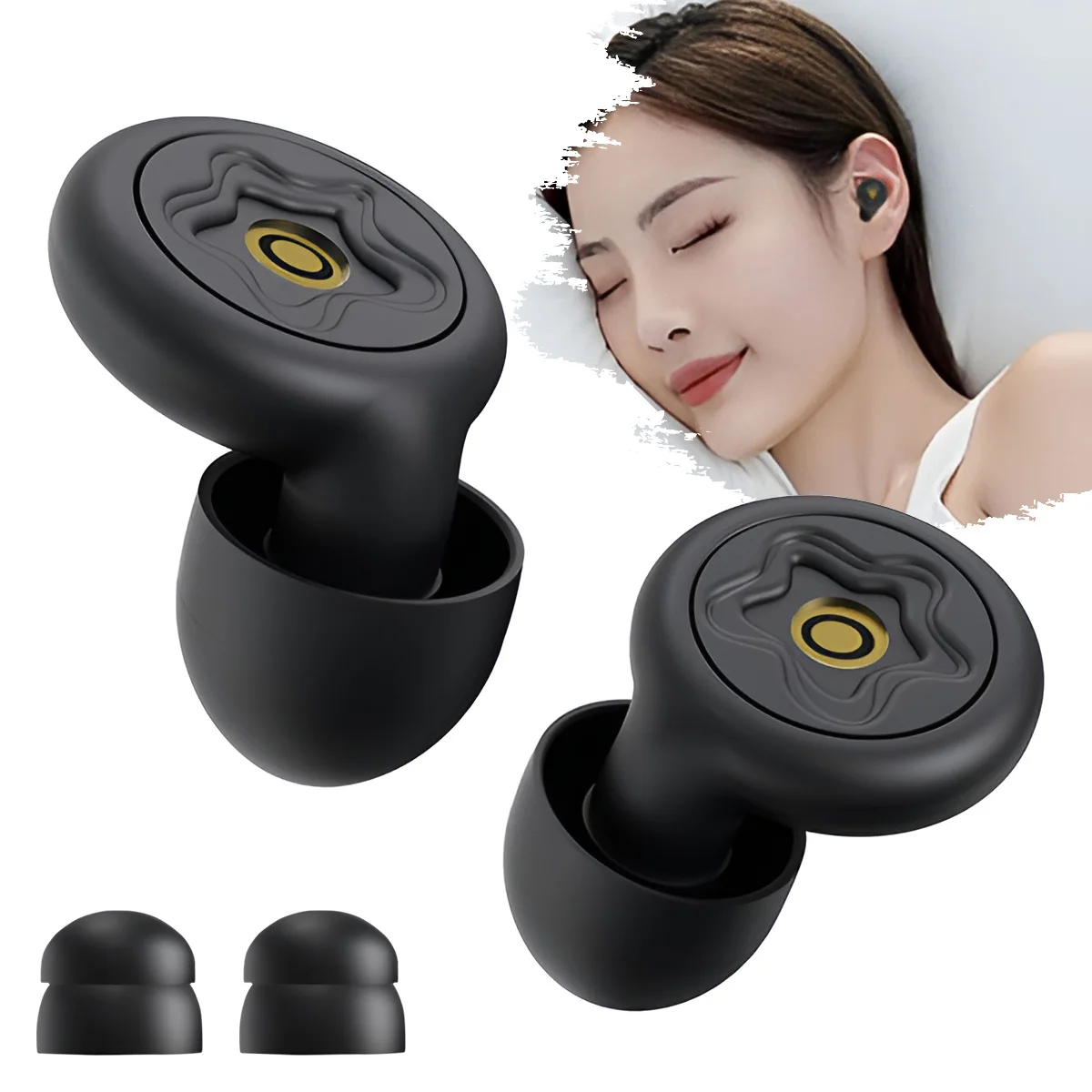 Bouchons d'oreilles en silicone réutilisables - Réduction de bruit 2 en 1, 3 couleurs