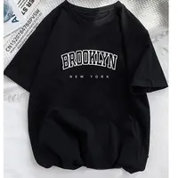 T-Shirt Décontracté pour Femme, Streetwear, avec Impression de Lettre de Brooklyn, Graphique, Harajuku, Y2K, 2023 1