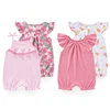 2 Pieces Cute Newborn Girls Jumpsuits Cotton Baby Rompers Summer Sleeveles Infant Clothes