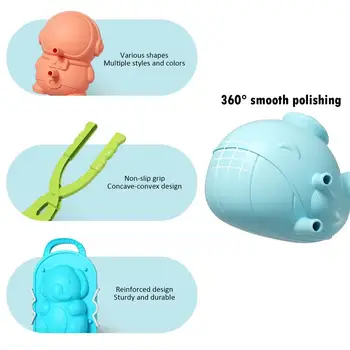 Cute Shaped Snow ball Maker Clip Children Outdoor Plastic Winter Snow Sand Mold Tool For Snow ball Fight Outdoor Fun Sports Tool 5