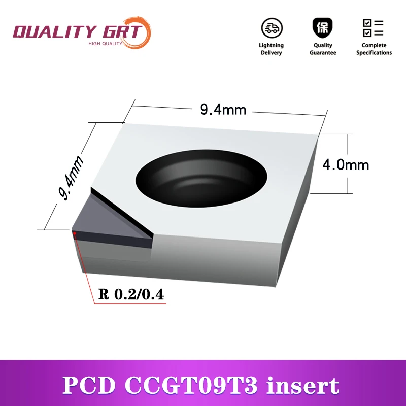 

Q.Grt CCGT09T302 CCGT09T304 Алмазная резка вставка CCGT09T3 PCD алюминиевый сплав токарный инструмент CNC фреза CBN