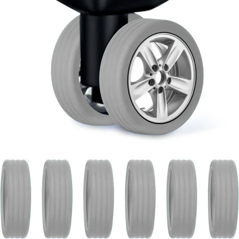 4/8PCS Gepäck Roller Gummi Abdeckung Lärm Büro Drehstuhl Füße Silikon Caster Jacke Räder Für Möbel Zubehör – Detail 2