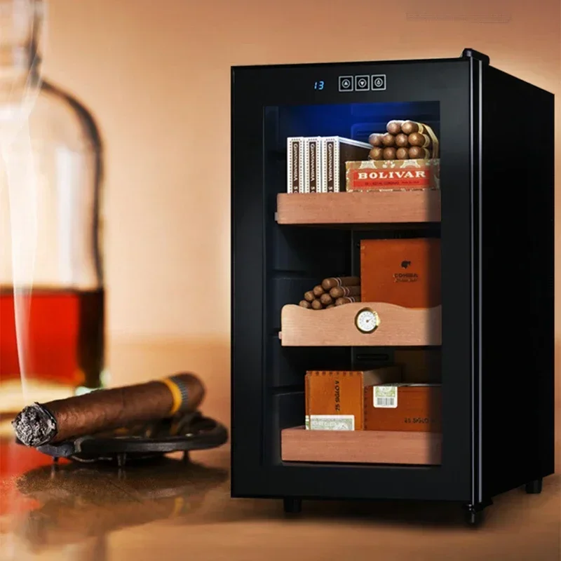 BX-48 Constant temperature 48L Thermostat Humidity cigar storage cabinet Cedar wood shelf electronic refrigeration 4