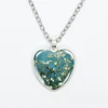 Fashion Van Gogh Art Starry Night Sunflower Necklace Glass Cabochon Painting Heart Pendant Printed Photo Necklaces 3