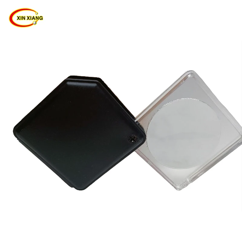 Loupe de poche pliable - protection imitation cuir - 5 cm - grossissement 3X - l'unité - MD-Tech