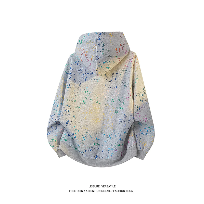 봄 가을 야외 레저 낚시 재킷 커플 패션 트렌드 컬러 블록 그래피티 고품질 야외 후드 가디건