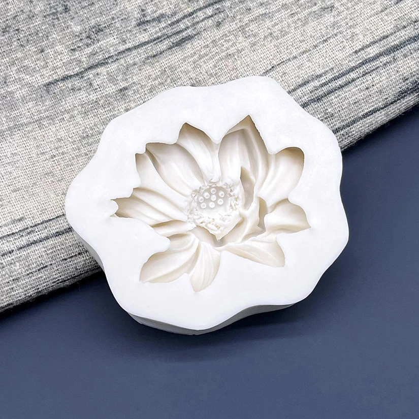 Blume Lotus Rose Gänseblümchen Silikonform Sugarcraft Schokolade Cupcake Backform Fondant Kuchen Dekorieren Werkzeuge – Detail 2