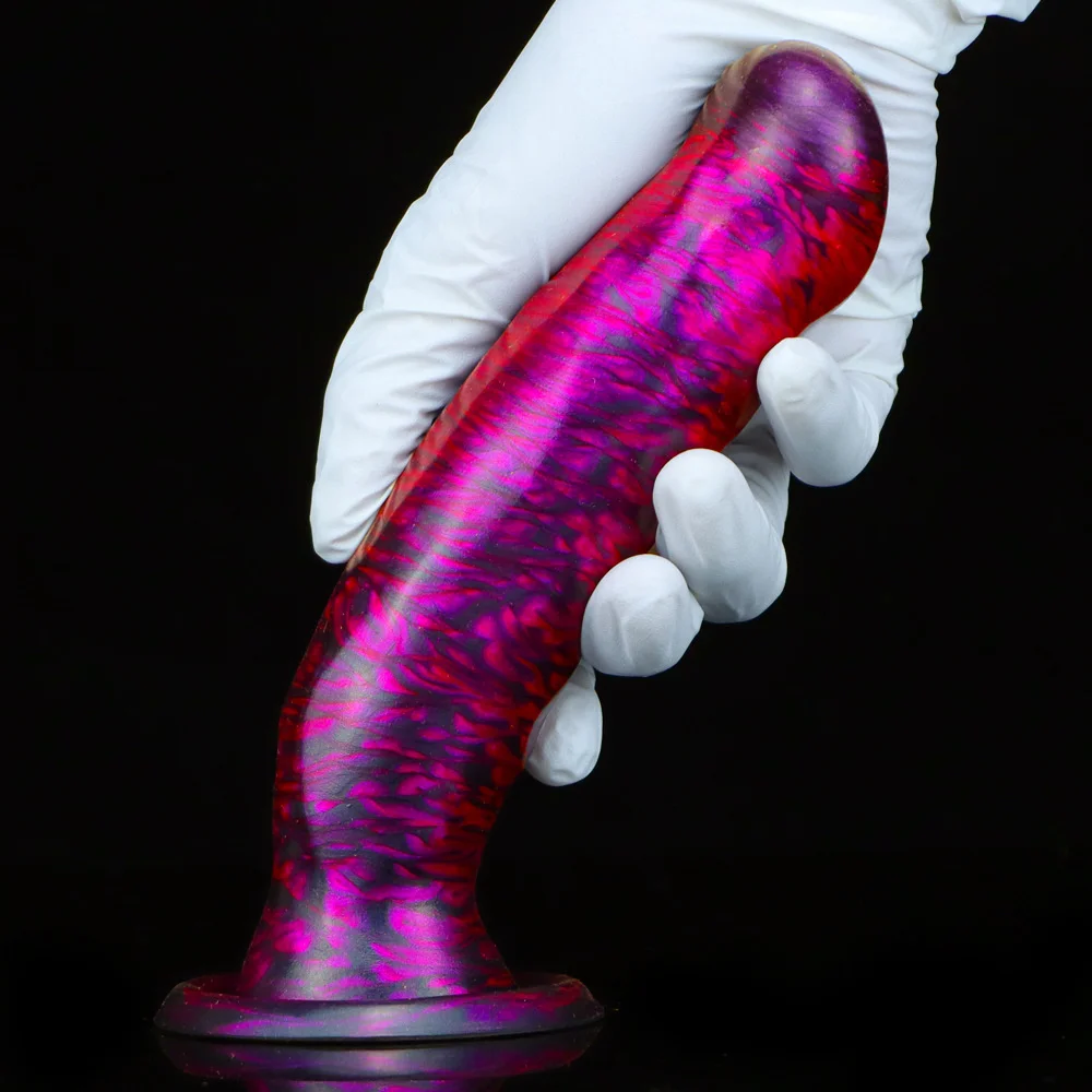 Liquid Silicone Realistic G Spot Dildo Suction Cup Hands-Free Play Sex Toys For Women Men Couples
