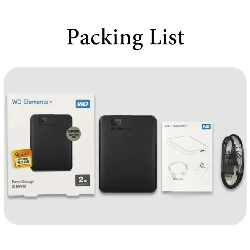 Western Digital WD Elements 2.5 &޴ 1 ׶Ʈ 2 ׶Ʈ 4 ׶Ʈ 5 ׶Ʈ USB3.0 ܺ ϵ ̺ Disco Duro Externo Disque ϵ 