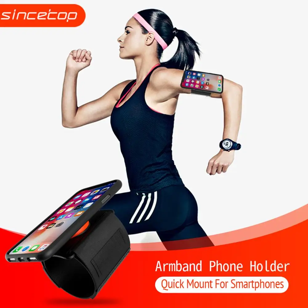 High Quality Quick Mount Running Phone bag Arm Band Stand for iPhone Outdoor Sports Phone Holder