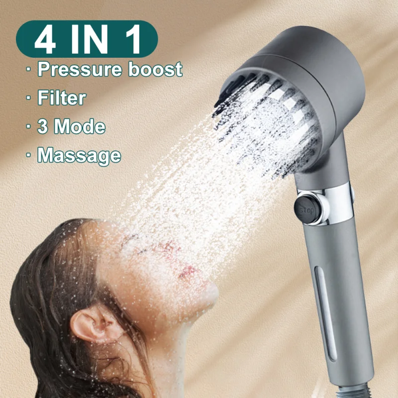 2024 new 4 in 1 high pressure massage shower head