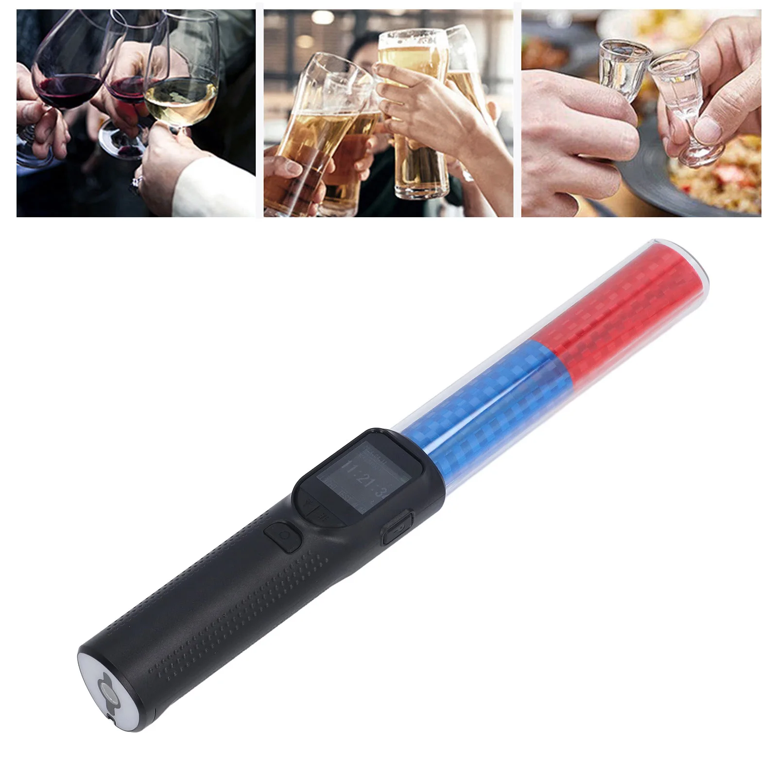 Alcohol Detector Alcohol Tester Digital Breath Multi Functional LED Semiconductor Sensor Drink Driving Detector Tester