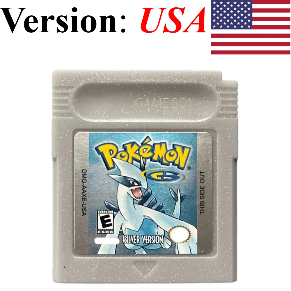 7 Pokémon 16-Bit GBC Spielmodule in Rot, Blau, Grün, Gold, Silber, Kristall, Französische/Spanische/Deutsche/Englische Version – Detail 28