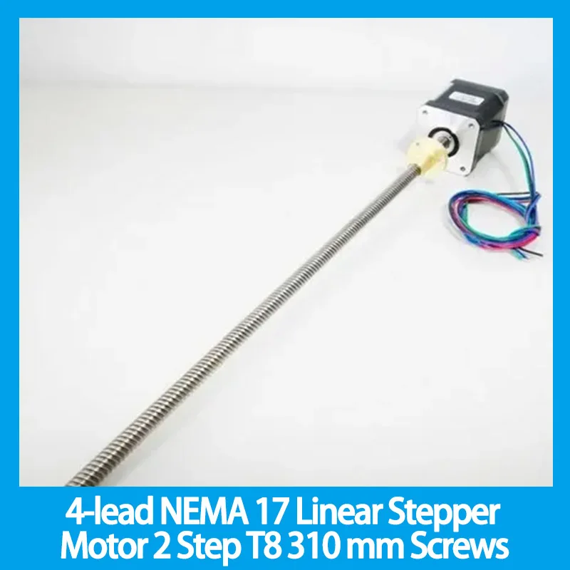 

Nema 17 Stepper Motor Screw Nema17 Step Engine 48mm Body 310mm Length Lead Screw T8 Copper Nut For CNC Z Axis Linear 3D Printers